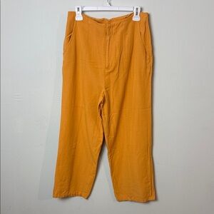 PRIMARK Women’s Orange Linen Trousers ~ 8